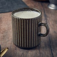 Black Terra Porcelain FLUTED Mug